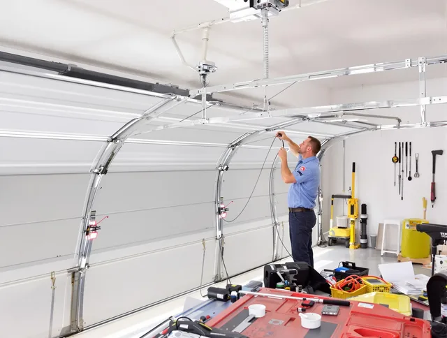 Garage door cable repair service by Willimantic Garage Door Repair in Willimantic