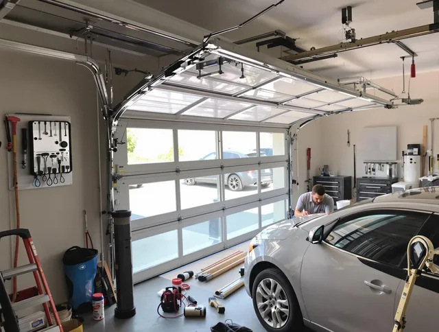 Garage door noise reduction service by Willimantic Garage Door Repair in Willimantic