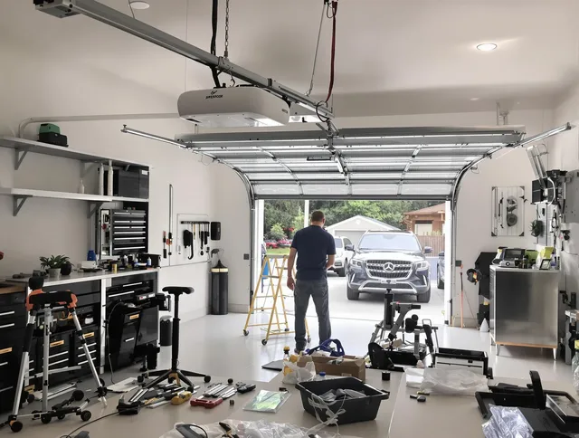 Garage door opener installation by Willimantic Garage Door Repair in Willimantic