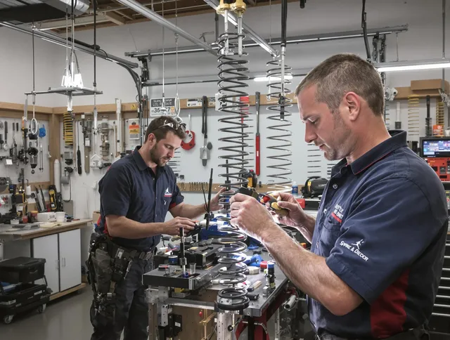 Garage door spring repair service by Willimantic Garage Door Repair in Willimantic